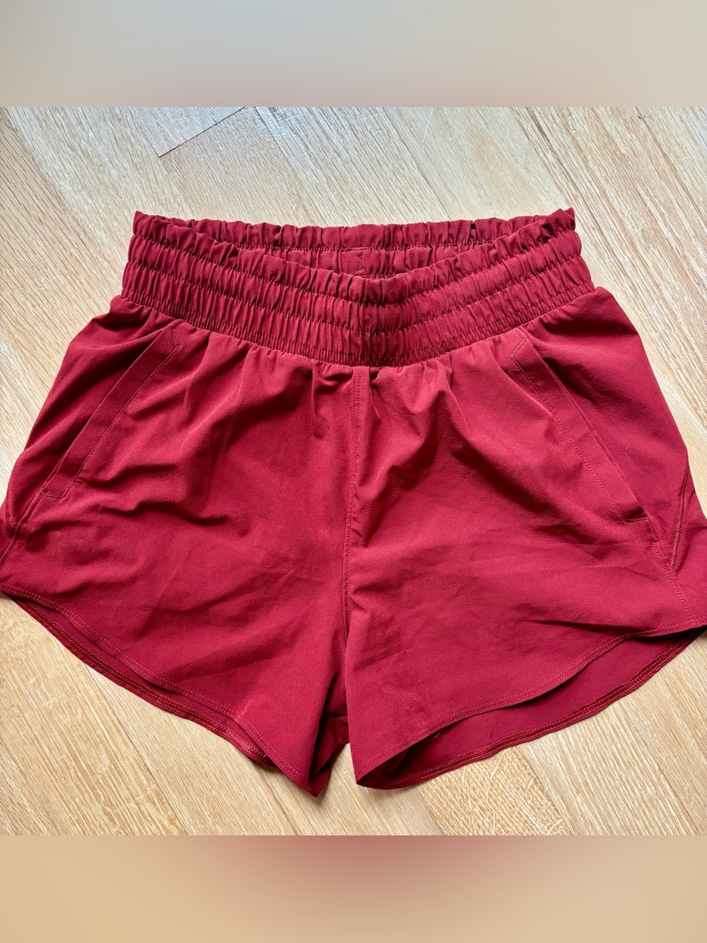 Under Armour Women's High-Rise Elastic Waist Running Shorts - Red